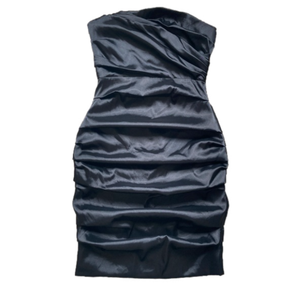 Black Strapless Cocktail Dress